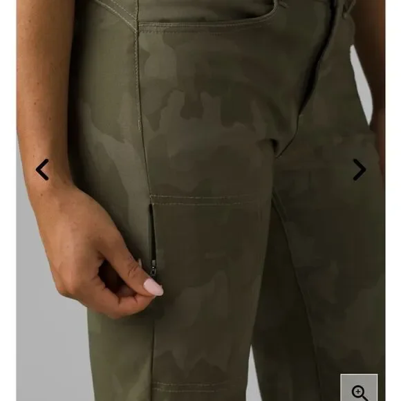 Prana Halle Straight Pants Plus II in Sage Camo - Picture 3 of 11